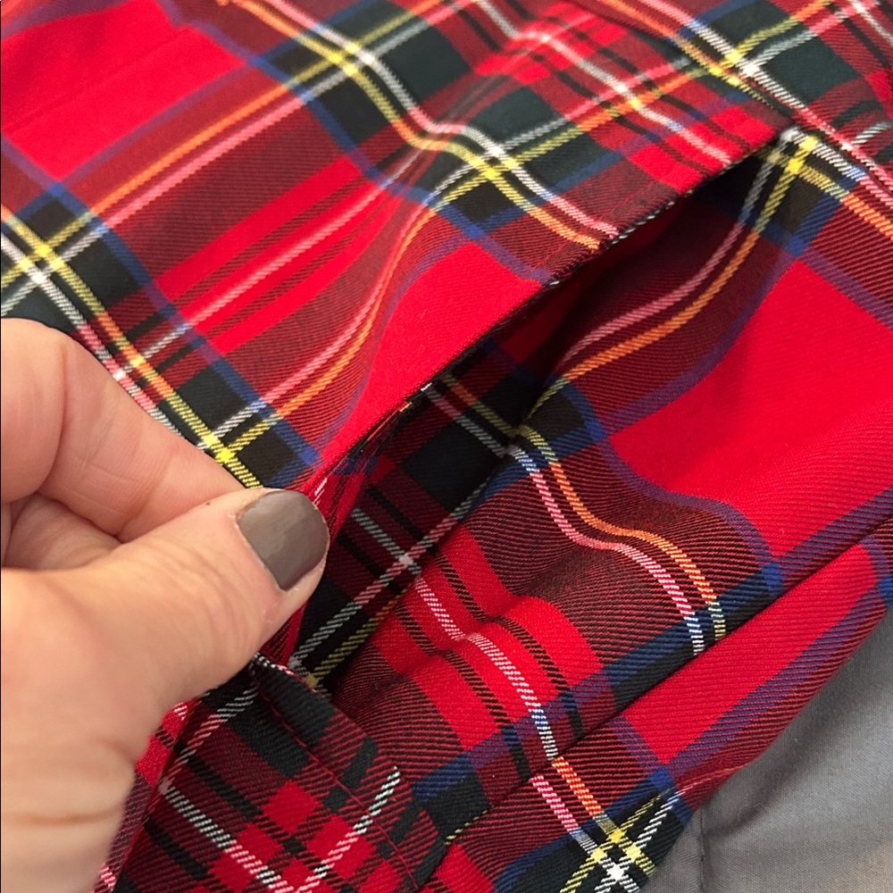 NEW Rare Stewart Tartan Red Plaid Overalls Jumpsuit XS Royal Monk Preppy Punk - Picture 6 of 16